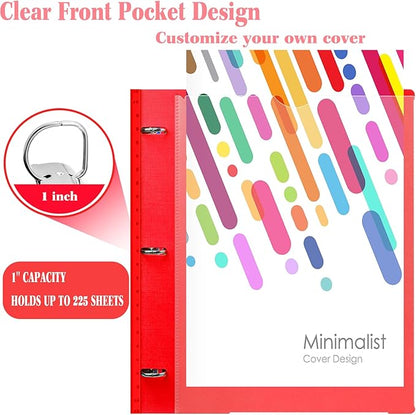 INFUN 1 Inch Telescoping 3 Ring Binder - Image 2