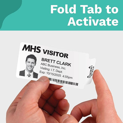 Threshold 3.25-inch Tab Expiring Visitor Badges on a Roll | 1 Roll Compatible - Image 3