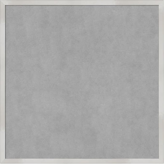 Amanti Art Silver Framed Magnetic Board 25x25 Medium Vision Board by AmantiArt