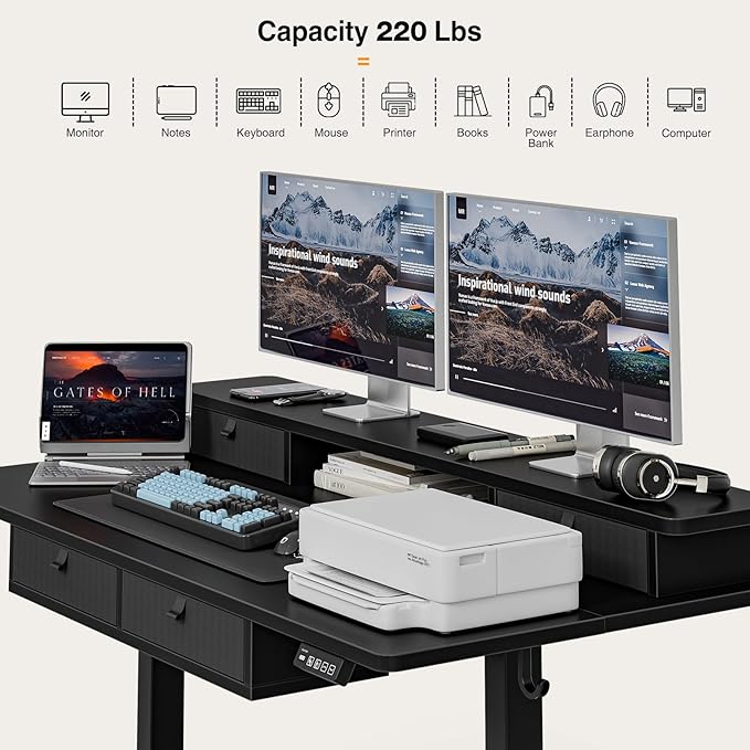 Grandder 55 x 28 inch Electric Standing Desk - Image 4
