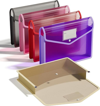 ThinkTex Plastic Expanding File Folder, Transparent envelopes by ThinkTex
