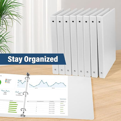 1/2 Inch 3-Ring-Binder with Pockets, 0.5''-inch Round Binders Holds 100 Sheets - Image 7
