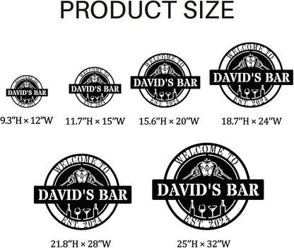 Personalized Bar Sign | Custom Metal Wall Art Decor - Image 5