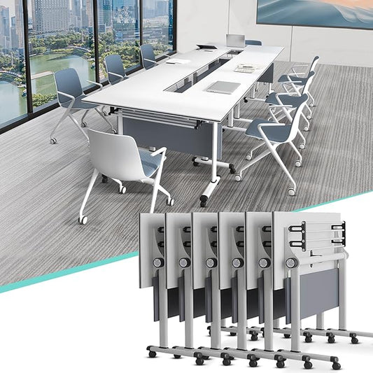 Conference Table, 55.1''Folding Conference Room Table by Unknown