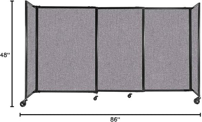 Versare Straightwall Sliding Portable Wall Partition | Freestanding Office - Image 7