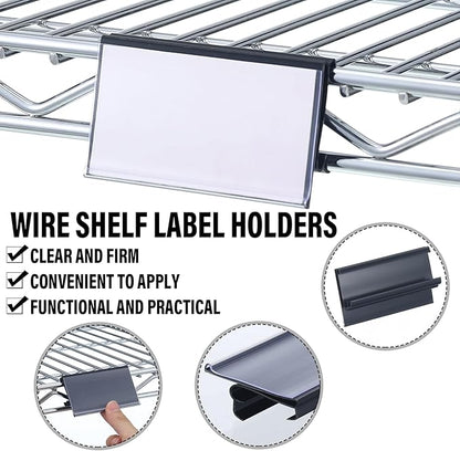 Kathfly 50 Pcs Wire Shelf Label Holders Compatible - Image 3