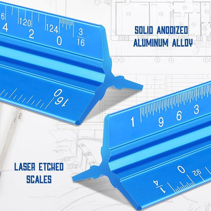 Macarrie 10 Pcs Architectural Scale Triangular Ruler 12" Architect Engineers - Image 4