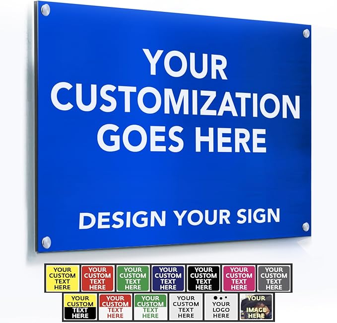 SPEEDYORDERS Custom Aluminum Signs, Personalized, Modern Style, 10x7 In by SpeedyOrders