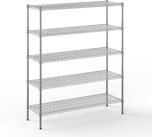 Regal Altair 18" Deep x 54" Wide x 64" Height Wire Shelving Kit | 5-Tier | NSF by Regal+Altair