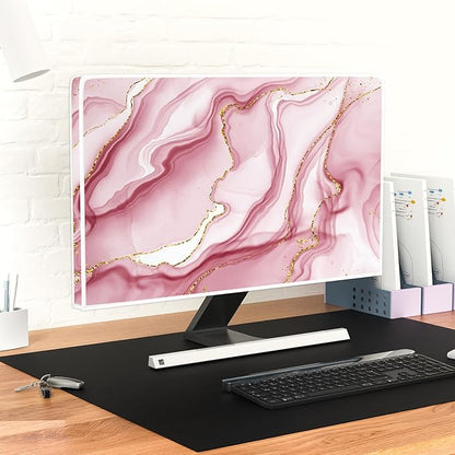 Baocicco Gold Pink Marble Waterproof TV Display Screen Cover 75 Inch TV - Image 6