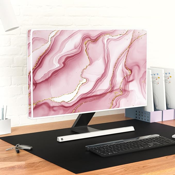 Baocicco Gold Pink Marble Waterproof TV Display Screen Cover 65 Inch TV - Image 6