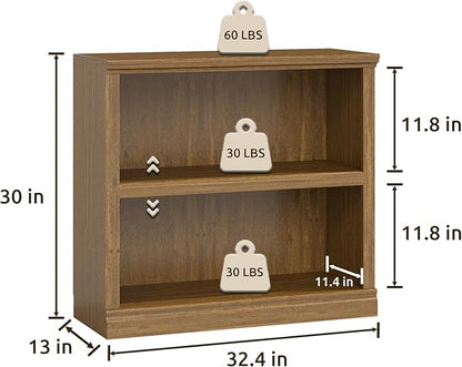 Bevfint Bookcase, 2 Tiers S Bookshelf Open Storage Organization, Floor Standing - Image 2