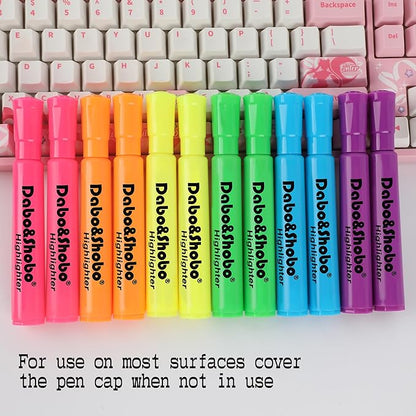 Dabo&Shobo Highlighters 108 Pack, Tank Style Highlighters Assorted Fluorescent - Image 6