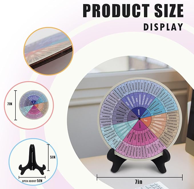 Feelings Wheel, Double-Sided Emotion Wheel - Image 6