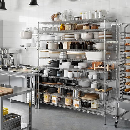 Regal Altair 24" Deep x 72" Wide x 86" Height Wire Shelving Kit | 10-Tier | NSF - Image 7