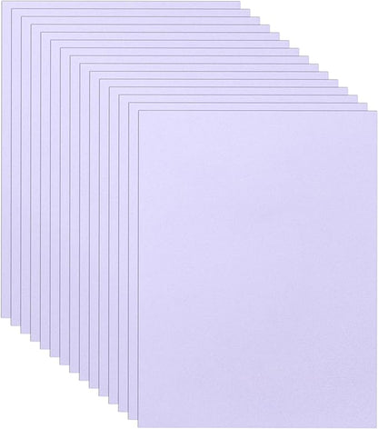 100 Sheets Purple Cardstock 8.5 x 11 Craft Paper, 75lb Light Purple Card Stock by Guakicae