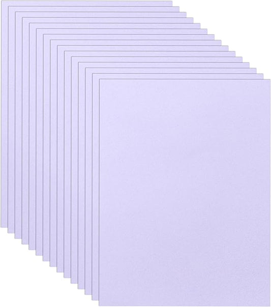100 Sheets Purple Cardstock 8.5 x 11 Craft Paper, 75lb Light Purple Card Stock by Guakicae