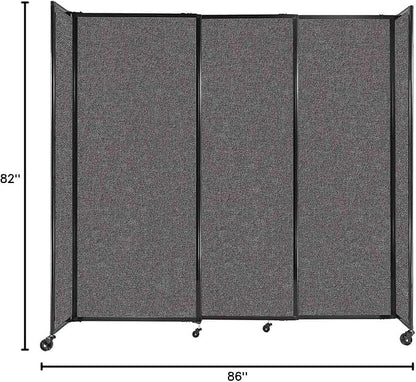 Versare Straightwall Sliding Portable Wall Partition | Freestanding Office - Image 7