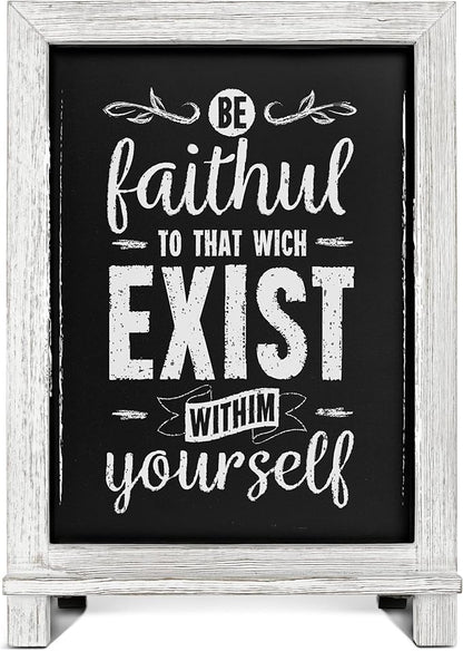 Rustic Whitewash Tabletop Chalkboard Sign/Hanging Magnetic Wall - Image 8