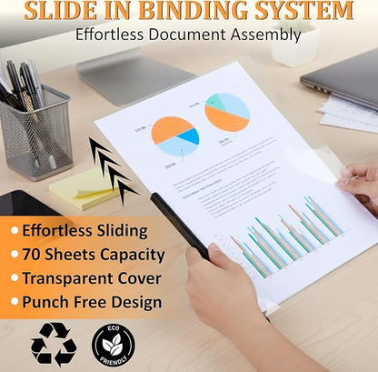 20 Pack Report Covers with Sliding Bar - Image 3