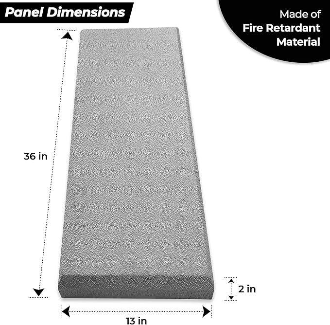 Tönnen Acoustic Panel Gray | Fiberglass 2-pack | Professional sound absorbing - Image 3
