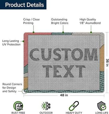 Custom Sign, Custom Street Sign, 11 Font Colors, 13 Font Styles, 4 Hole Options - Image 6