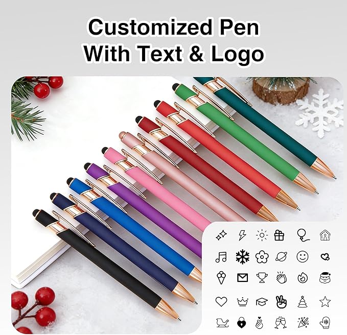CRME Personalized Pens with Stylus Custom Pens in Bulk Customized Engraved with - Image 5