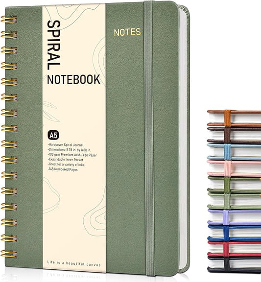 Graph Spiral Journal Notebook, A5 Hardcover Spiral Journals by Unknown