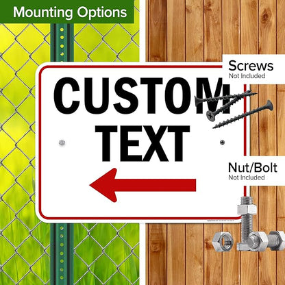 Custom Arrow, Custom Directional Sign, Left Arrow, 18x24 Inches, Rust Free .063 - Image 5