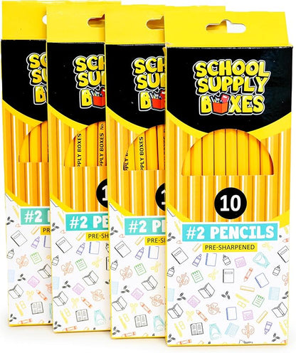 School Supply Boxes | 10 ct. Wooden Pencil Pack | 6 Packs | Pre-Sharpened No. 2 - Image 3