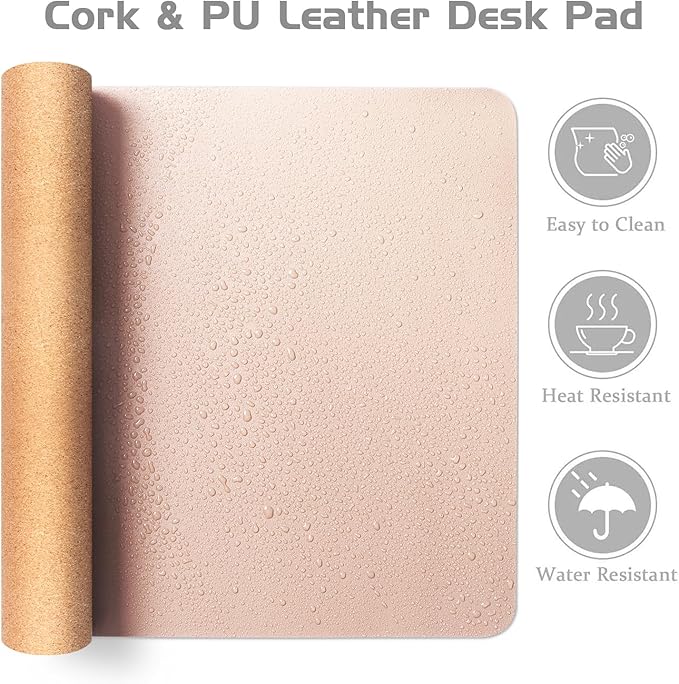 Aothia Double-Sided Desk Pad – 25.6"x13.7" Large Mouse Pad, Leather Desk Mat - Image 4