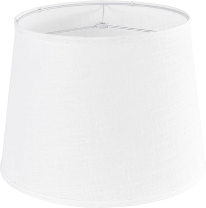 Large White Texture Lamp Shades-14"Top × 16" Bottom × 11" High, Drum Lampshades by GOSO