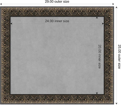 Amanti Art Black Framed Magnetic Board 25x29 Medium Vision Board - Image 3
