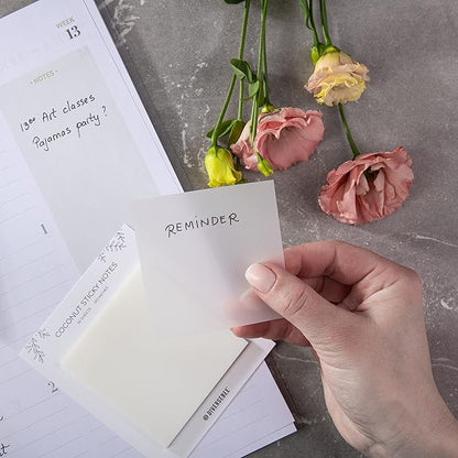 DiverseBee 50 Sheets Pastel Transparent Sticky Notes, 3x3” Clear Sticky Tabs - Image 4