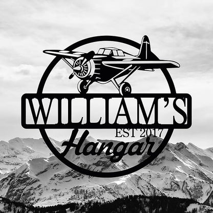 Personalized Metal Airplane Wall Art, Airplane Name Sign, Customized Pilot Name - Image 2