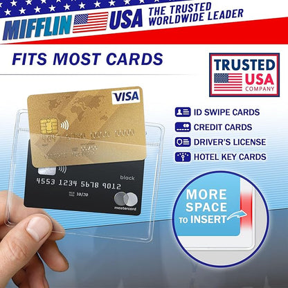 Mifflin-USA Card Protector Quick Load Horizontal No Zipper Name ID Badge Holder… - Image 4