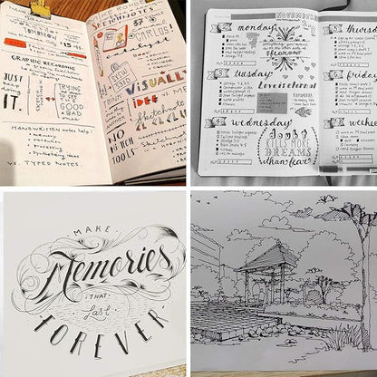 Rilanmit Hand Lettering Pens, Refillable Calligraphy Pens Brush Marker Pens Set - Image 6