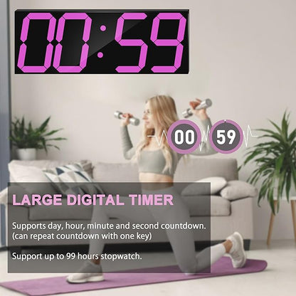 LED Large Digital Wall Clock, Oversize Wall Clock - Image 4