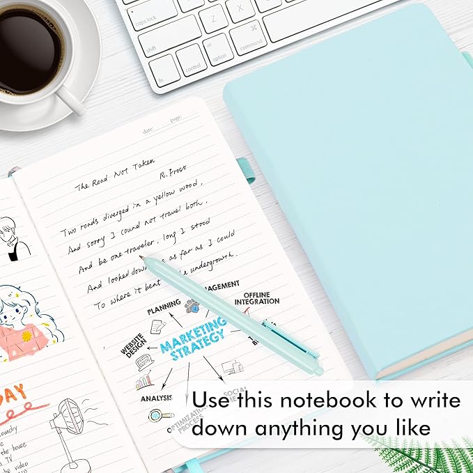 feela 12 Pack Notebooks Journals Bulk, Hardcover Notebook Classic Ruled Lined - Image 4