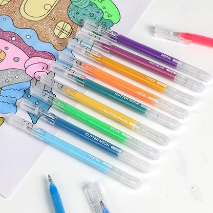 LIULIUCAI Gel Pens for Adult Coloring Book, 60 Colors Large Capacity Metallic - Image 7