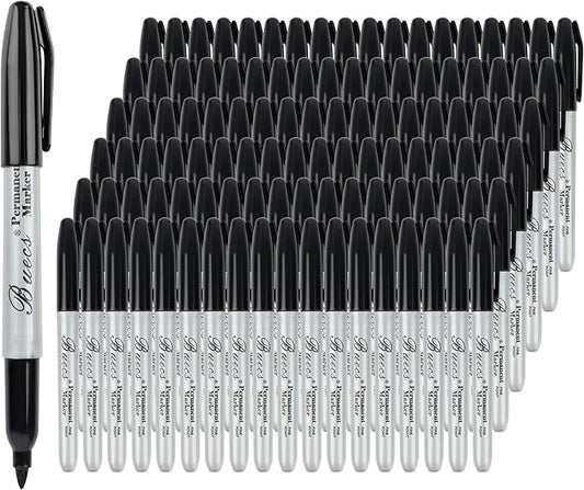 Buecs Permanent Markers, Fine Point, Waterproof & Smear Proof Markers, Quick by Buecs