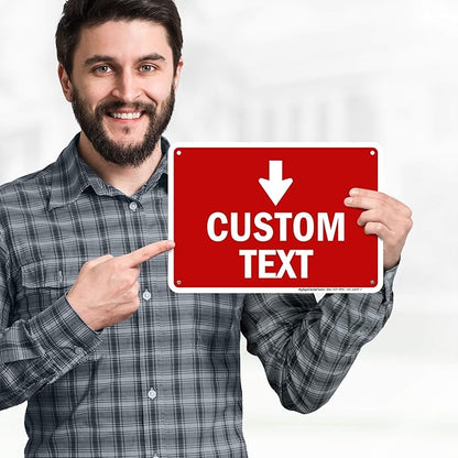 Custom Arrow, Custom Directional Sign, Down Arrow, 7x10 Inches, Rust Free .040 - Image 2