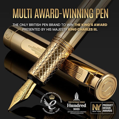 Scriveiner Gold Luxury Fountain Pen - Image 2