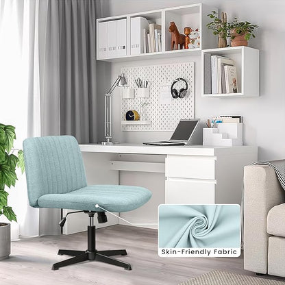 PUKAMI Criss Cross Chair, Armless Cross Legged Office Desk Chair No Wheels - Image 7