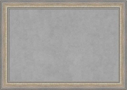 Amanti Art Silver Framed Magnetic Board 29x41 Large Vision Board by AmantiArt
