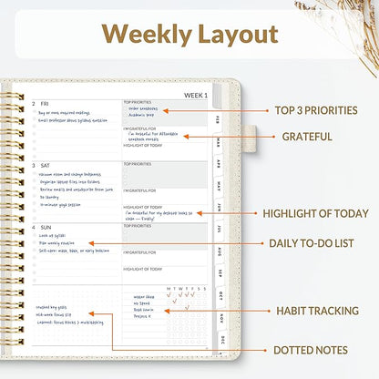 SUNEE 2026 Planner 8.5" x 11" – Dated Productivity Planner - Image 2
