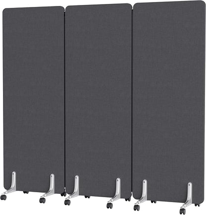 MORDEER 70.8" W x 63" H Freestanding Partition Room Dividers, Acoustic Panels by MORDEER