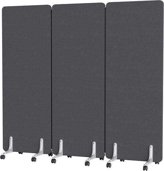 MORDEER 70.8" W x 63" H Freestanding Partition Room Dividers, Acoustic Panels by MORDEER