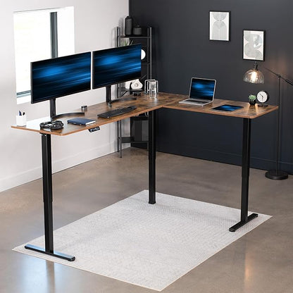 VIVO Electric Corner 84 x 63 inch L-Shaped Standing Desk, Memory Height - Image 2