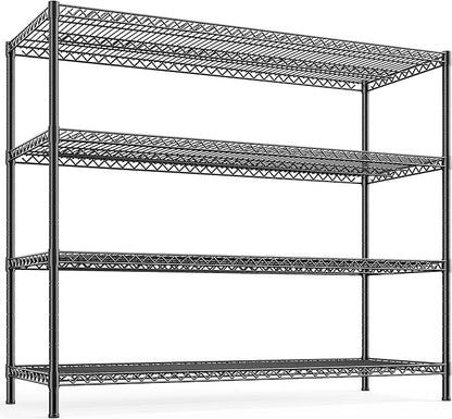 REIBII 2560LBS Storage Shelves 55.5"W Metal Shelving Unit 4 Tier Wire Shelving by REIBII